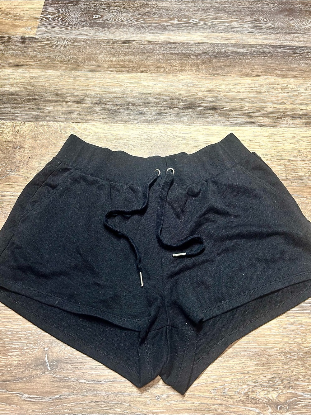 H&M Black Lounge Shorts Drawstring High Waist Comfy Basic